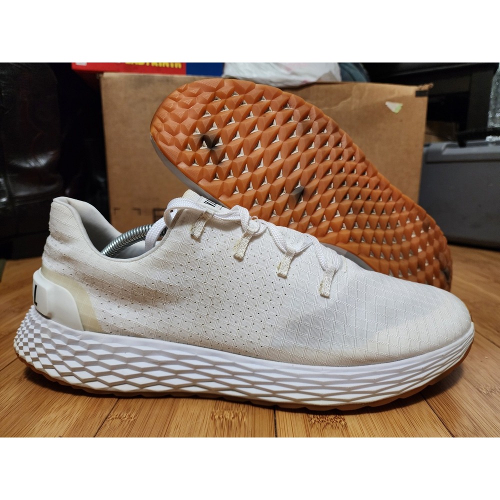 Nobull All Day 365 Athletic Gym Training Running Shoes Mens 12 White Gum Ripstop